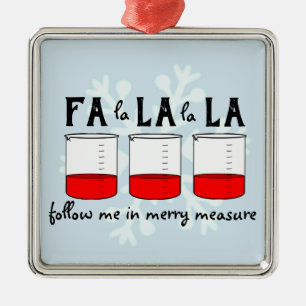 Carré Argenté Joyeux ornement de becher de mesure