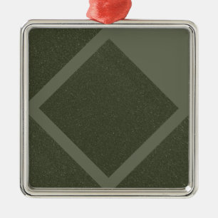 Carré Argenté Moss Green Double Diamond Ornement
