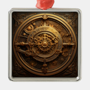 Carré Argenté Ornement céleste Steampunk