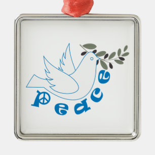 Carré Argenté Ornement de la paix