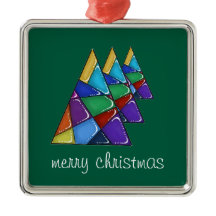 Ornement de sapin de Noël en patchwork coloré 