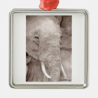 Carré Argenté ornement éléphant
