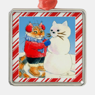 Carré Argenté Ornement mignon de Noël de sucre de canne de