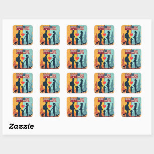 Carré Australia-USA Family Bond Sticker   Patriotic Love