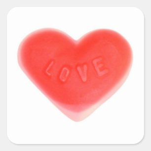 Carré autocollant Sweet Heart