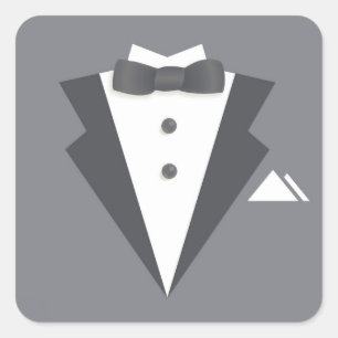Carré Bachelor Party Black Suit Sticker
