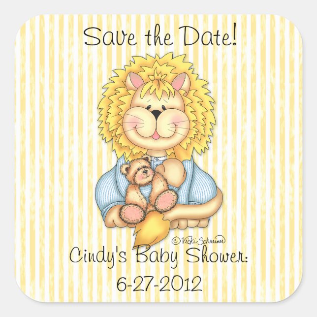 Carré BaZoPeoples "Save the Date" Sticker Lester (Devant)
