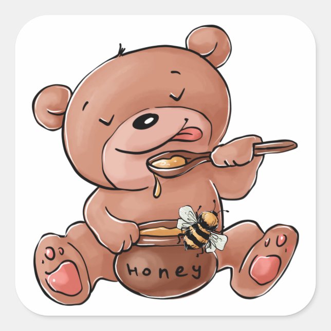Carré Bear Sticker (Devant)