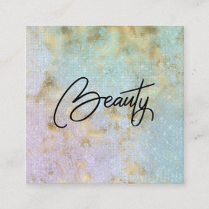 Carré *~* BEAUTY Rainbow Glimmer Gold Carte de visite