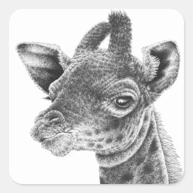 Carré Bébé Sticker Giraffe (Devant)