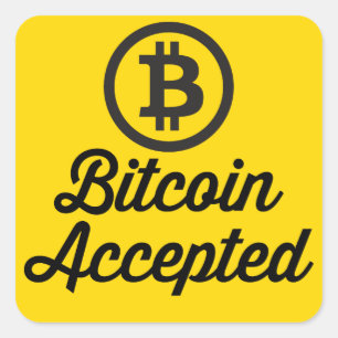 Carré Bitcoin Accepted Sticker Sets