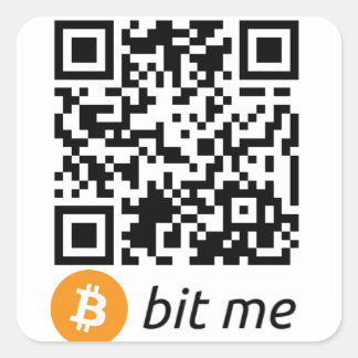 Carré Bitcoin Wallet QR Code Sticker