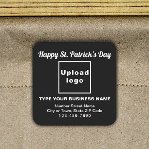 Carré Black Saint Patrick Business Square Sticker
