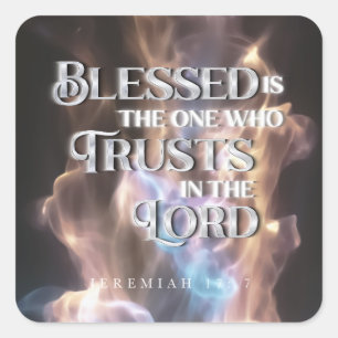 Carré Blessé Bible Verse Inspiration Sticker