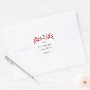 Carré Bougainvillea Mariage Cadeaux & Faveurs Sticker