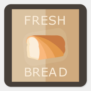 Carré Boulangerie de pain frais Sticker