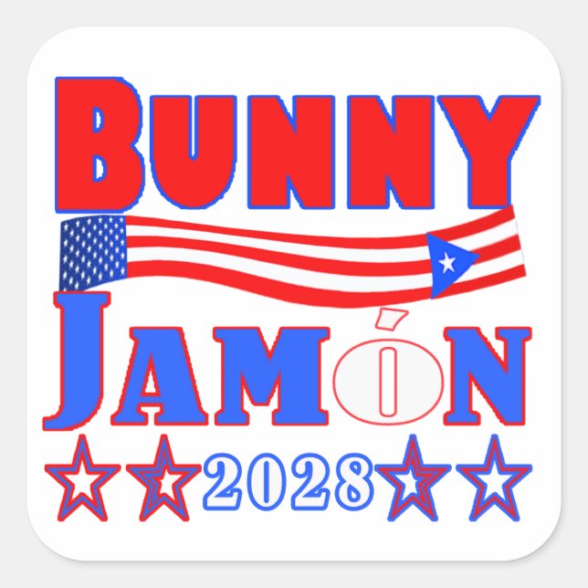 Carré bunny jamon sticker (Devant)