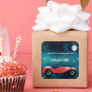 Carré Cadeaux de voiture classique personnalisés Sticker