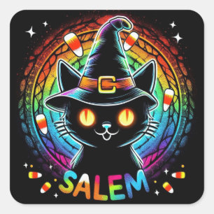 Carré Candy corn Kitty sticker