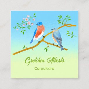 Carré Carte de visite Bluebirds Square