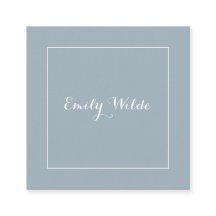 Carte de visite Carrée Blue White BusinessCard