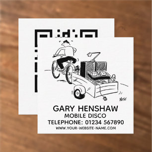 Carré Carte de visite carrée pour DJ Disco mobile
