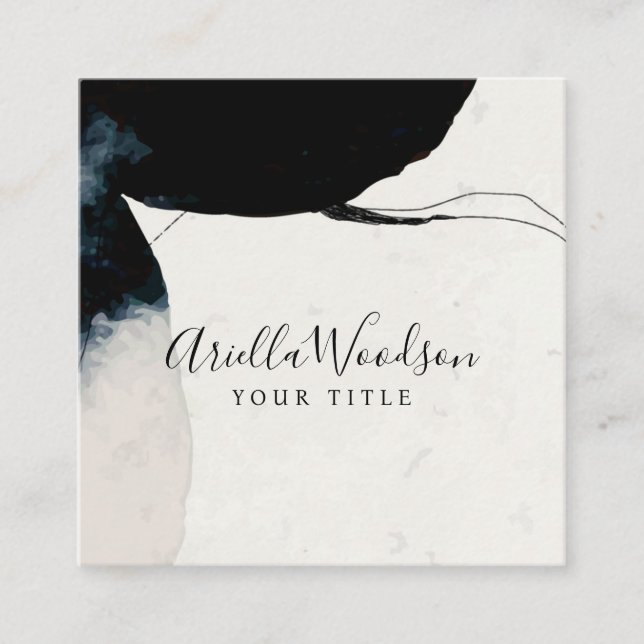 Carré Carte de visite d'aquarelle Abstrait (Devant)