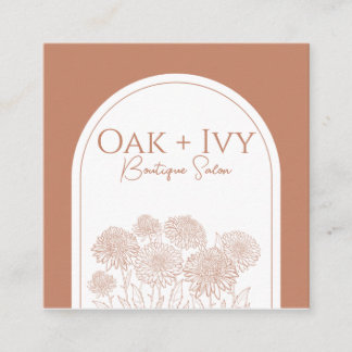 Carré carte de visite de boho orange brûlé