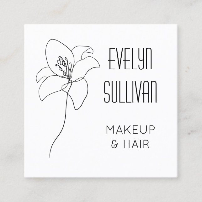 Carré Carte de visite de dessin jonquille (Devant)