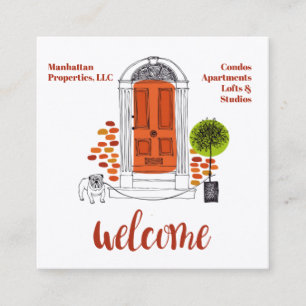 Carré carte de visite de gestion des propriétés