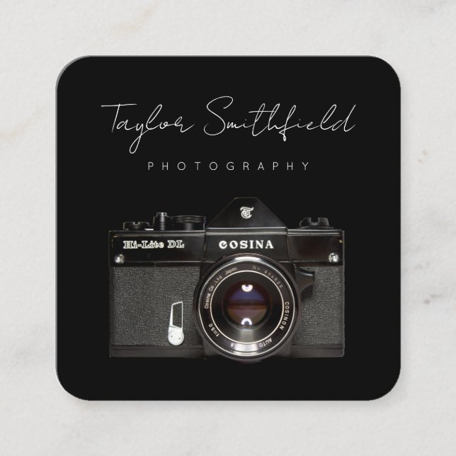 Carré Carte de visite de la photographie de caméra de fi (Devant)