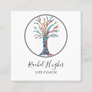 Carré Carte de visite de l'entraîneur de vie d'a