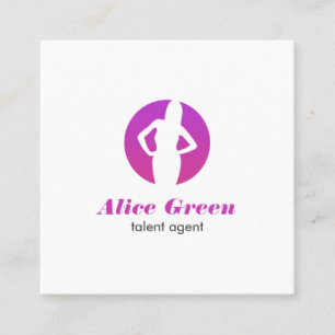 Carré Carte de visite de logo d'agent de talent