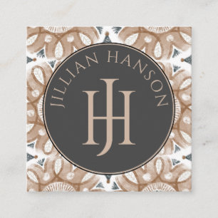 Carré Carte de visite de logo géométrique monogramme Abs