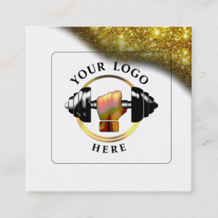 Carré Carte de visite de médias sociaux Black White