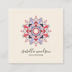 Carré Carte de visite de Symbole Univers Mandala