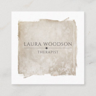 Carré Carte de visite de thérapeute avec coup de pinceau