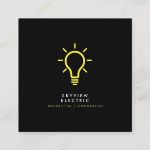 Carré Carte de visite des services d'entrepreneur en él