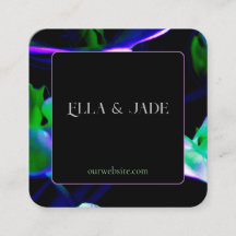 Carte de visite d'impression floral brillant