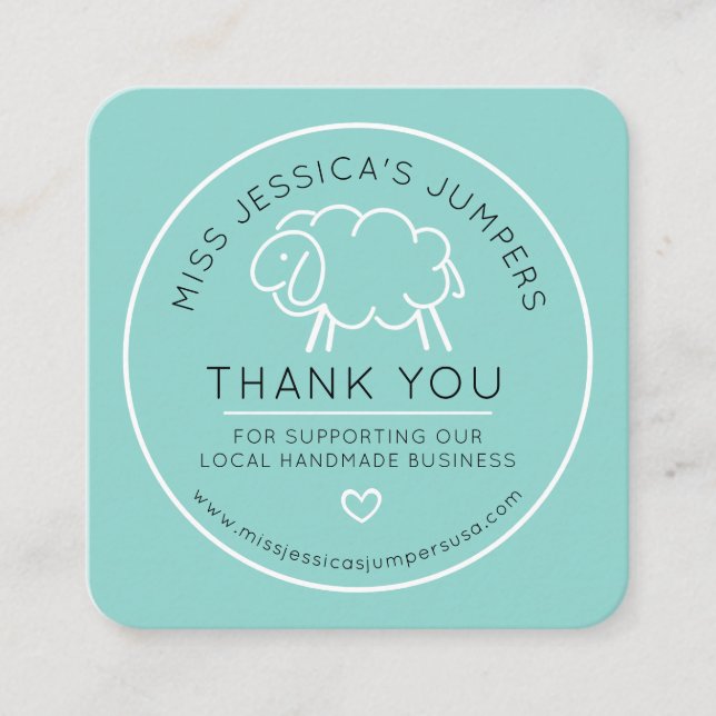 Carré Carte de visite Idéal pour les articles tricotés m (Devant)