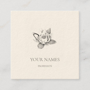 CARRÉ CARTE DE VISITE LOTUS BLANC