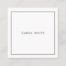 Carte de visite Modern Black White Business Card