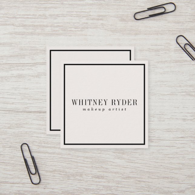 Carré Carte de visite moderne (Devant/Arrière en situation)