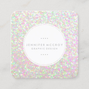 Carré carte de visite - Parties scintillant Iridescente 