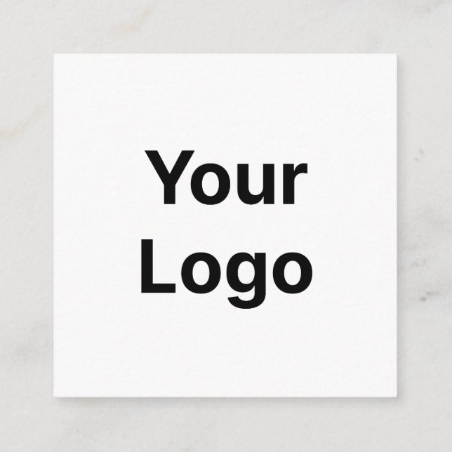 Carré Carte de visite personnalisable avec code QR (Dos)