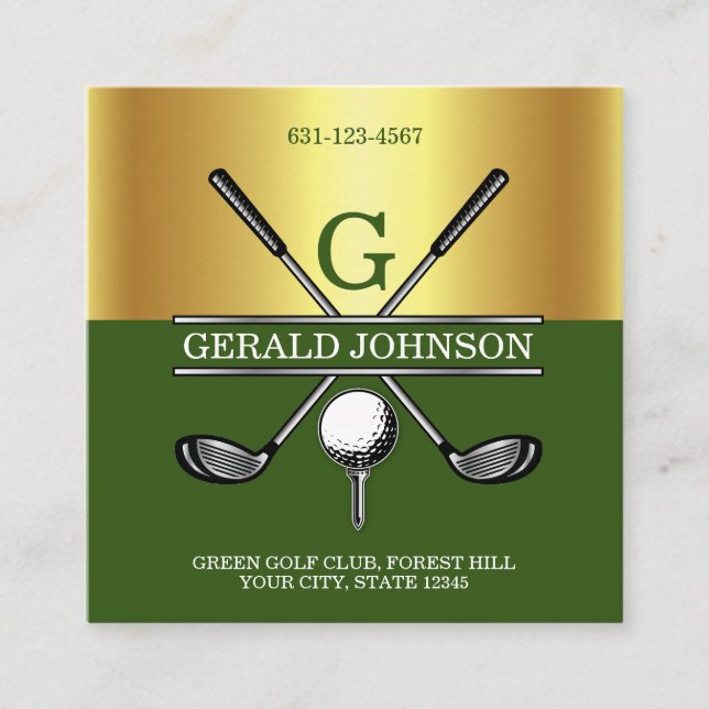 Carré Carte de visite personnalisée simple élégante dégr (Devant)