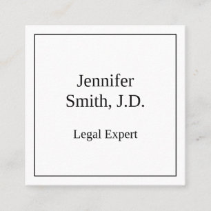 Carré Carte de visite professionnel classique, juridique