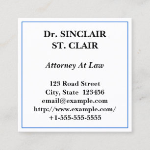 Carré Carte de visite traditionnel, professionnel