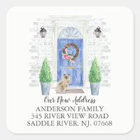 Chat Ragdoll Porte Bleue Nouvelle Adresse Sticker
