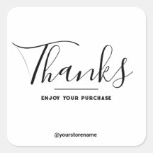 Chic Merci pour votre Sticker d'achat